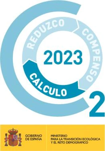 Sello Registro de Huella de Carbono MITECO Calculo 2023 - Maderas Planes