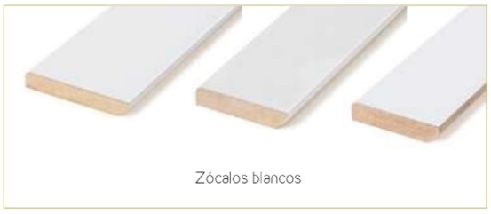 ZOCALO LACADO BLANCO HIDROFUGO 120x15 L=2250