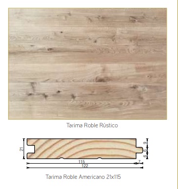 TARIMA ROBLE AMERICANO 20x115