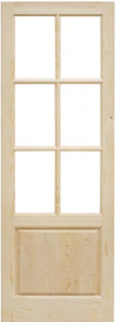 PUERTA MD.ARANESA D/P 6/CRISTAL 725x2030x35