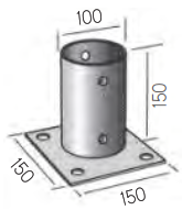 PPJRB100 PIE METALICO REDONDO D=101