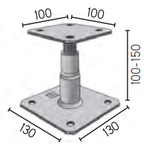 APB100/150 PIE DE PILAR REGULABLE 100 A 150