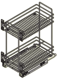 EXT.BOTELLERO 2 CESTAS C/FRENO 400mm--0452791