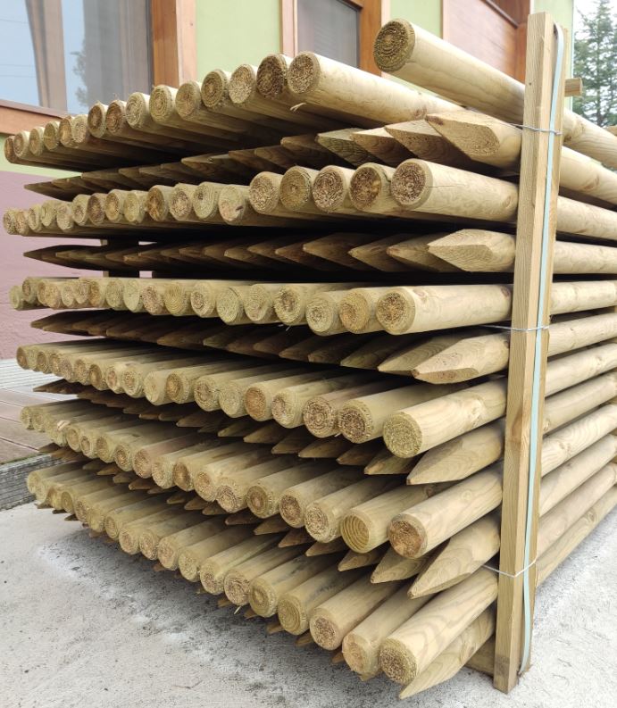 Estacas calibradas tratadas con punta - Riesgo 4