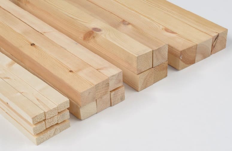 Listones cepillados "maderas desclasificadas"