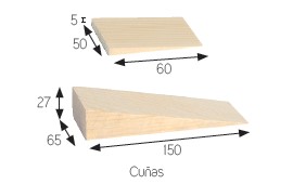 Cuñas de madera abeto
