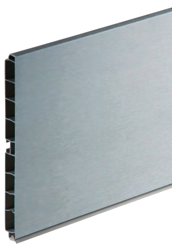 ZOCALO PVC LAMINIO ALUMINIO CEPILLADO 150mm L=4000mm REF.0871787