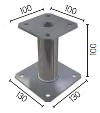 PPA100 PIE DE PILAR FIJO