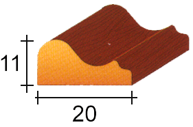 MOLDURA ROBLE D-004 (20x11) L=2,55