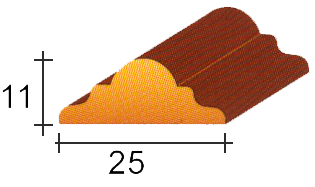 MOLDURA ROBLE D-005 (25x11) L=2,55