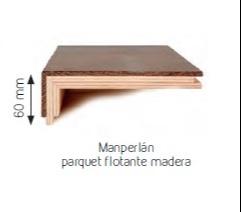 MAMPERLAN ROBLE BARNIZ FABRICACION 60x125 L=2200