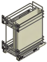 0410491 BOTELLERO PANERO 300mm C/FRENO CROMO