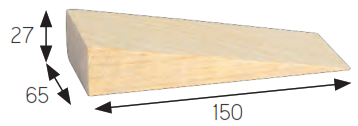 CUÑA ABETO 150x65x27mm (Bolsa 100 ud.)