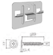 CEDRAL CLIP+TORNILLO INOX. (CAJAS 250ud.)